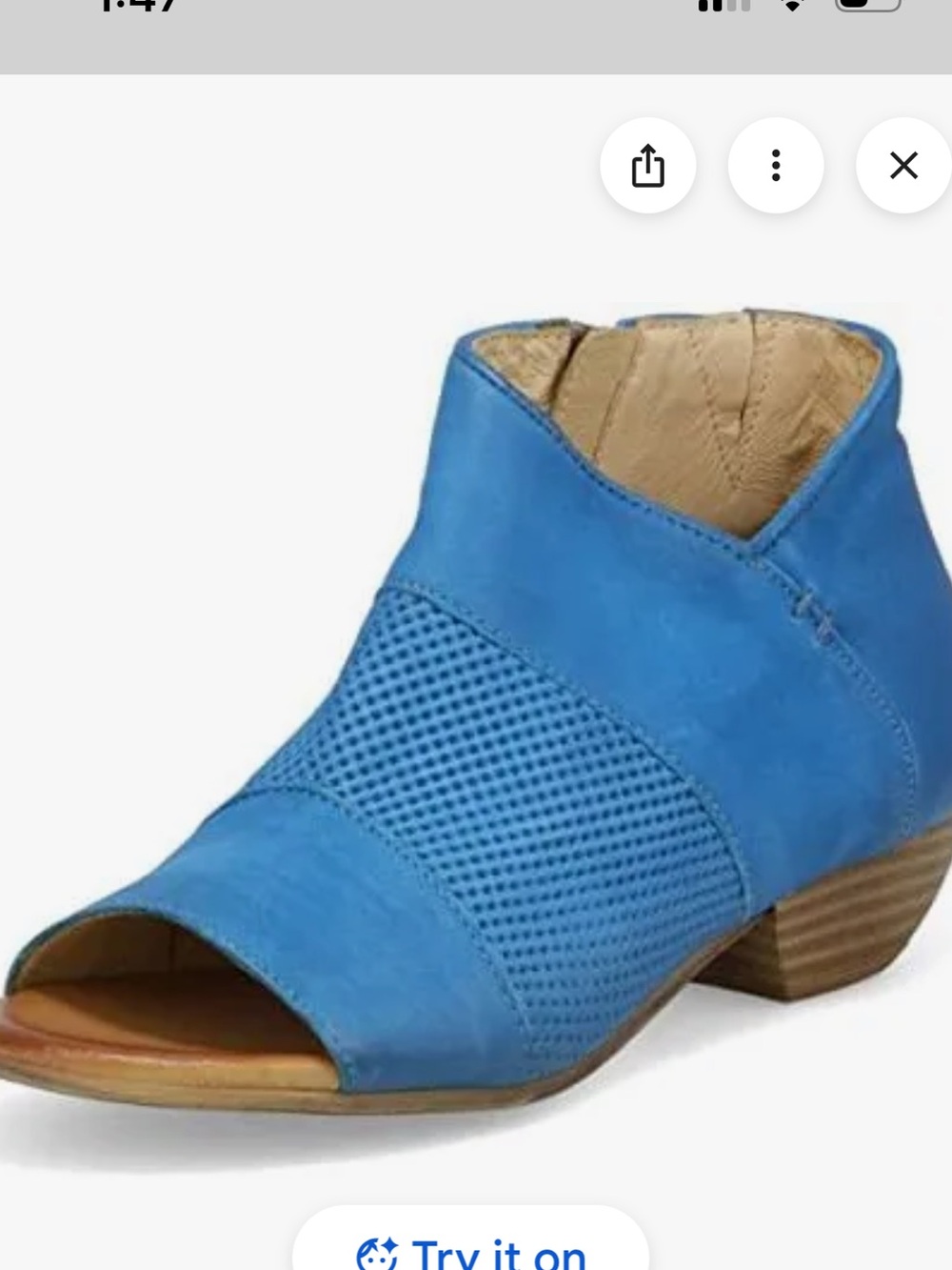 Sundance Miz Mooz Blue Clermont Leather Shoes, Size 10,5